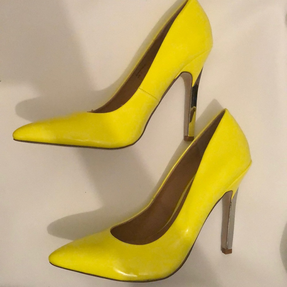 Neon Yellow Heels